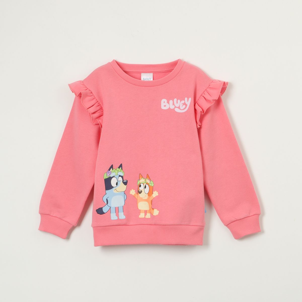 BLUEY - Poleron Cerrado Niña Vuelos Rosado Bluey