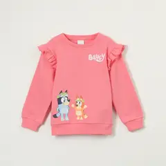 BLUEY - Poleron Cerrado Niña Vuelos Rosado