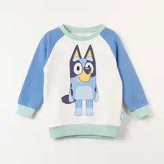 BLUEY - Poleron Cerrado Niño Raglan Beige