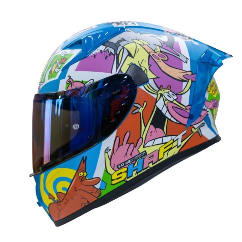SHAFT - CASCO MOTO SHAFT 526SP EVO COW AND CHICKEN INTEGRAL CARTOON NETWORK TALLA XL