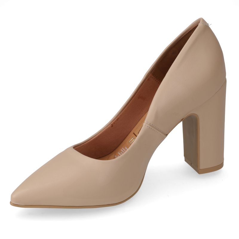 VIZZANO - Stiletto Mujer Taco Ancho 10cm Beige