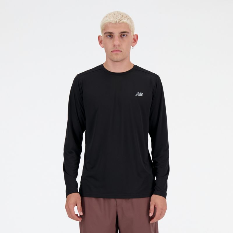 NEW BALANCE - Polera Manga Larga Hombre New Balance  Negro