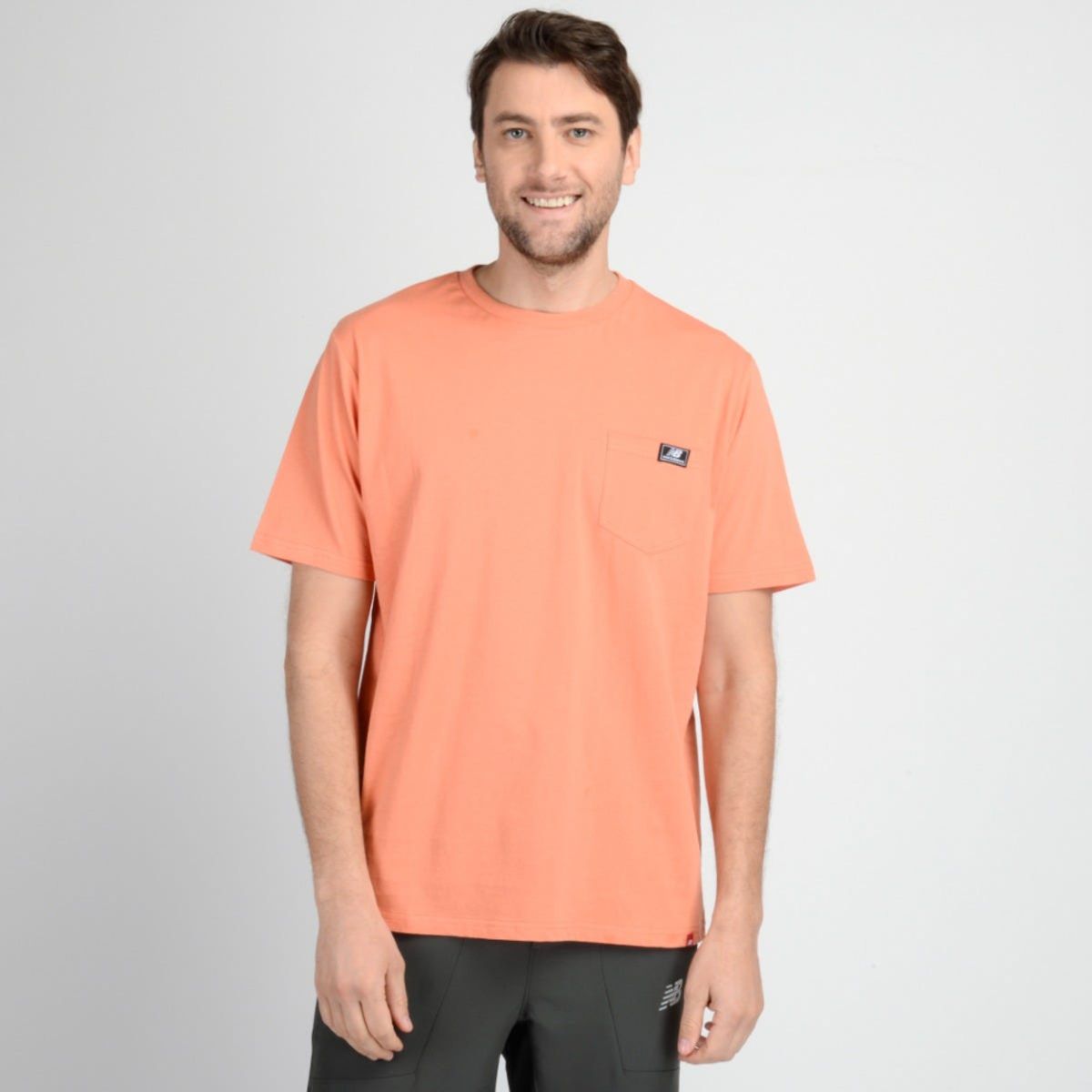 NEW BALANCE - Polera Lifestyle Hombre New Balance Naranjo