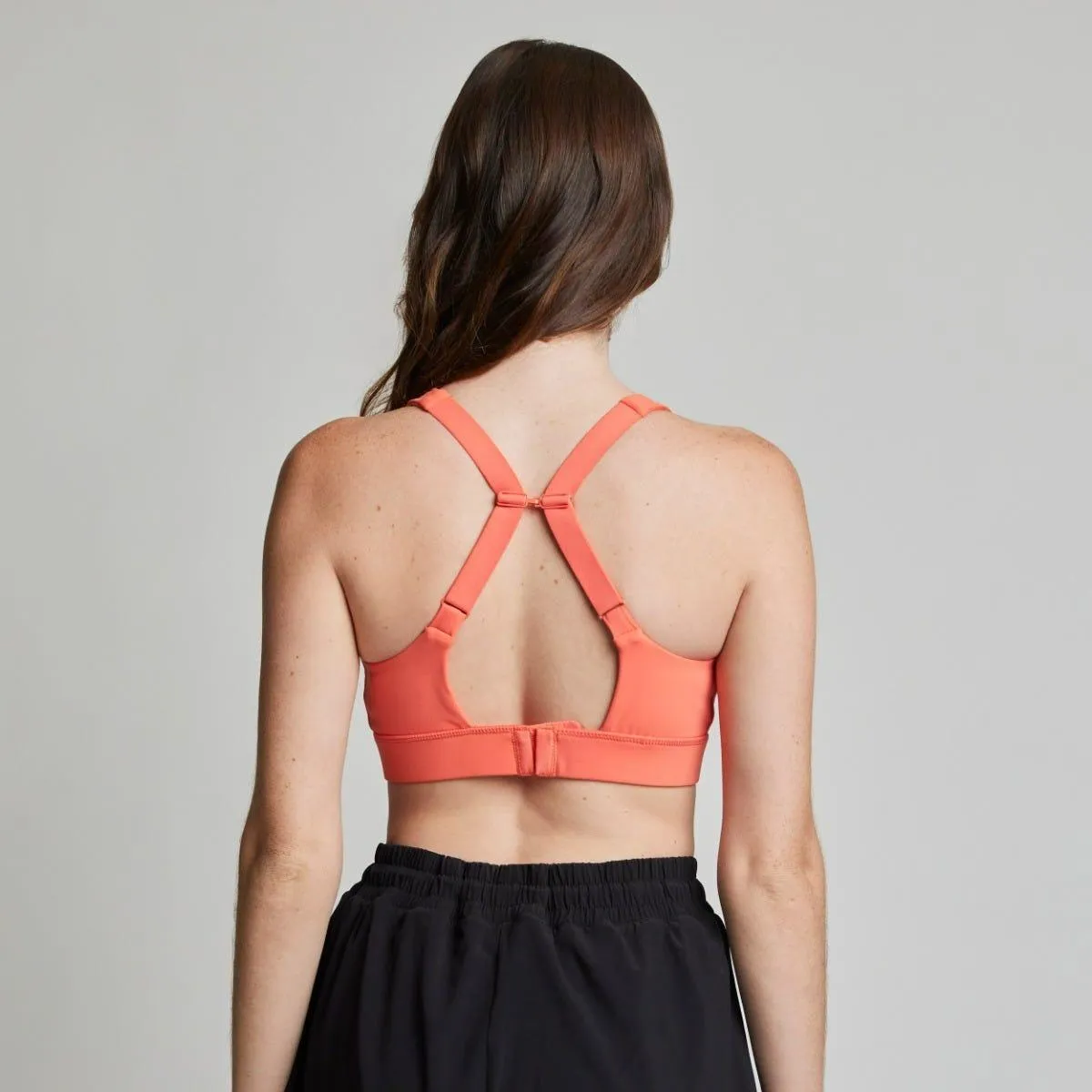 SPYDER - Peto Entrenamiento Mujer Spyder High Support Bra Coral