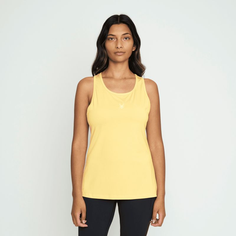 SPYDER - Polera Entrenamiento Mujer Spyder Amarillo SYWTT01S24YL