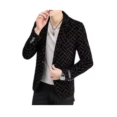 XPRESS RECHARGE - Blazer negro de un solo boton de alta calidad