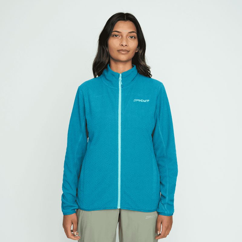 SPYDER - Polerón Polar Mujer Spyder Fleece Full Zip Azul