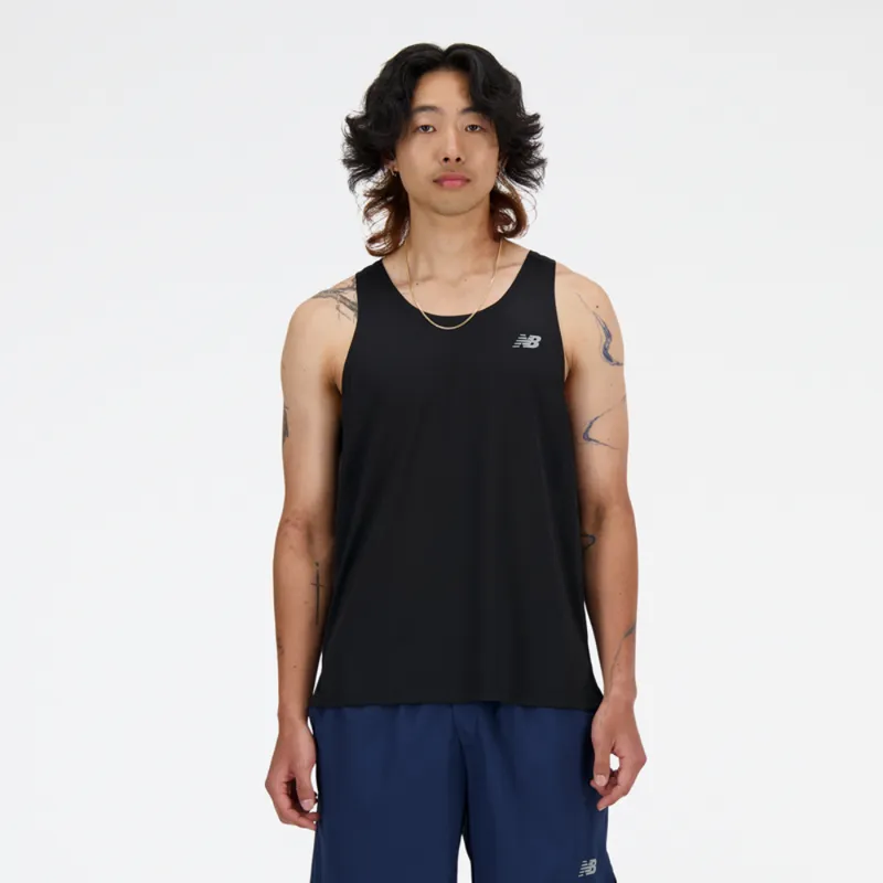 NEW BALANCE - Polera Sin Mangas Hombre New Balance Negro