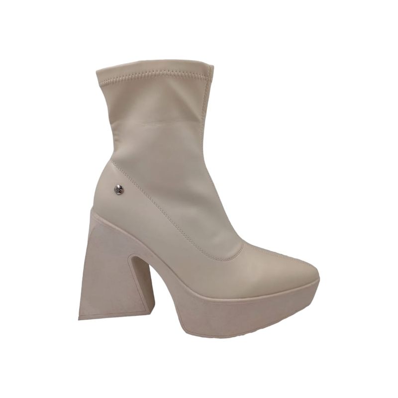 HERIEL - Botín Beige Plataforma Mujer.