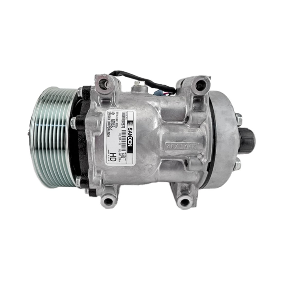 AMERICAN AIR - Compresor de Ac 7H15 8PK 12V 119MM TAPA MD 4776 4482 SANDEN