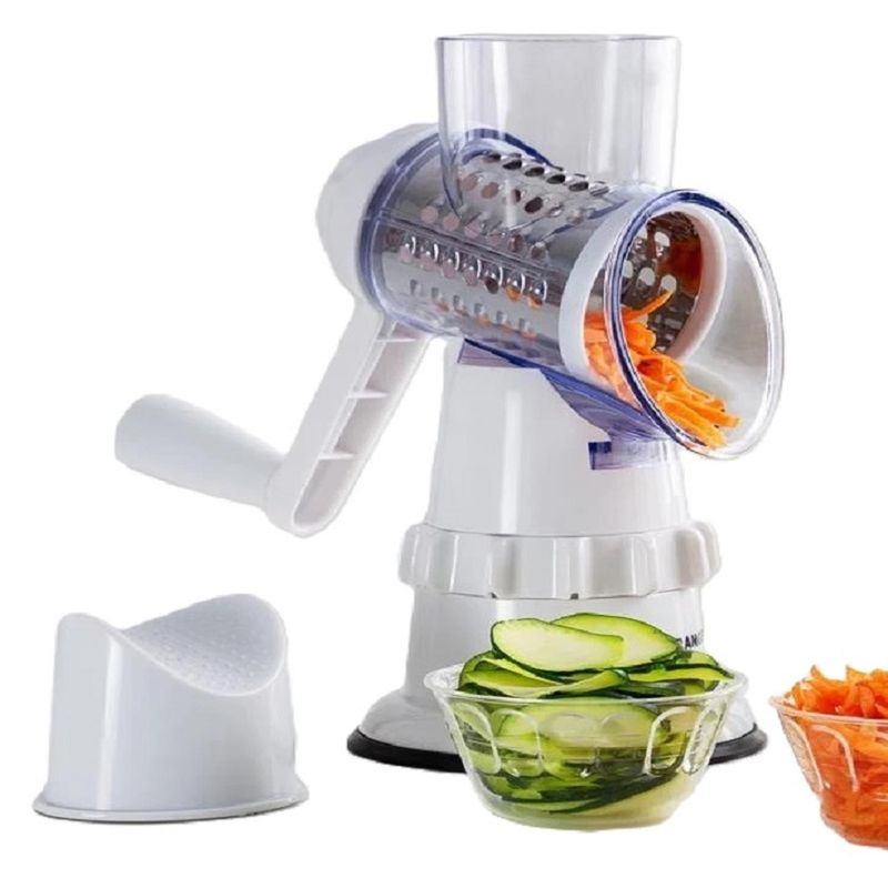 GENERICO - Cortador Rallador Rebanador De Verduras Manual 3 En 1.