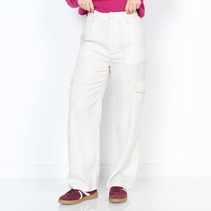 WADOS - PANTALON CARGO TIRO ALTO PRETINA BASICA ELASTICADA