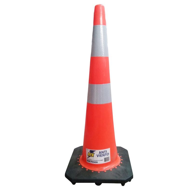 STEELPRO - Cono Señalización 36" con Doble Cinta Anti Viento