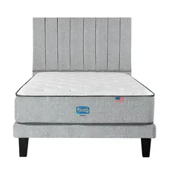 SIMMONS - Cama Europea Dreamer 1.5 Plazas respaldo Tibet plata