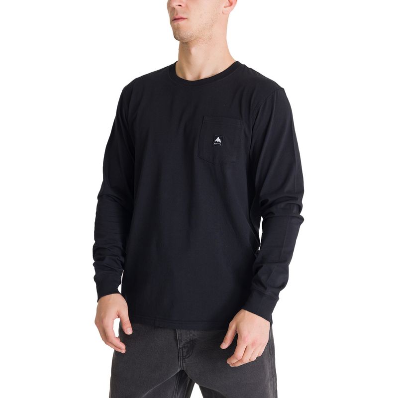 BURTON - Polera Manga Larga Hombre Colfax Negra Burton BURTON