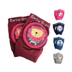 GENERICO - Par De Rodilleras Gateo Bebe Antideslizante Vinotinto