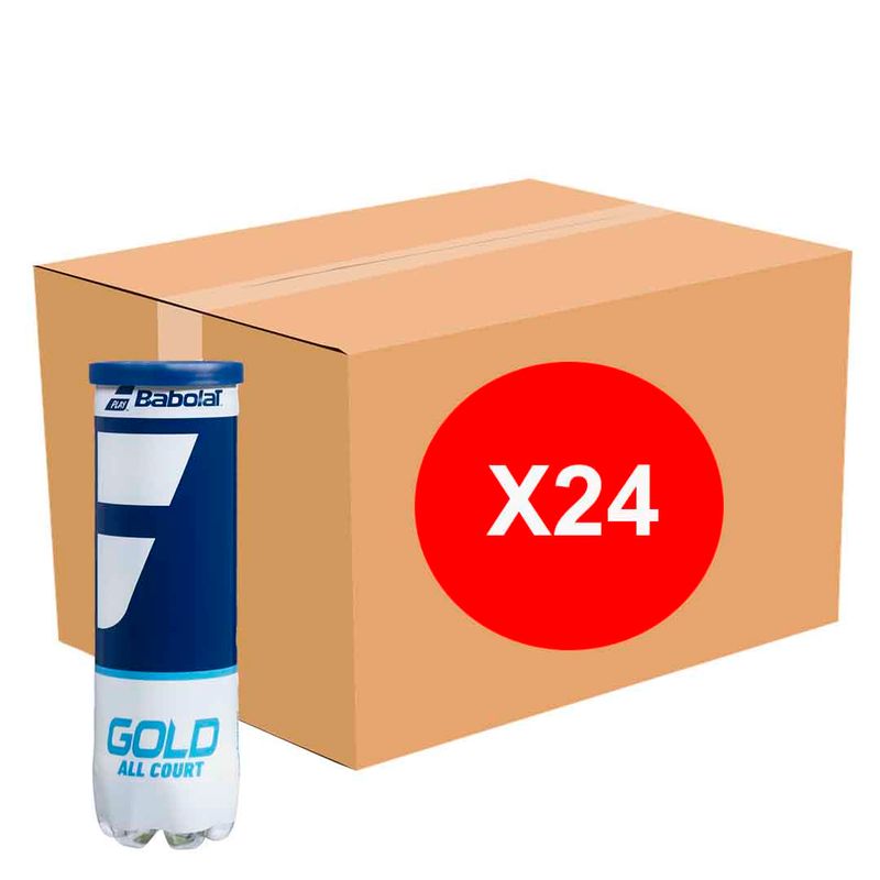 BABOLAT - Caja de Pelotas Tenis Babolat Gold All Court X3 - 24 Tarros