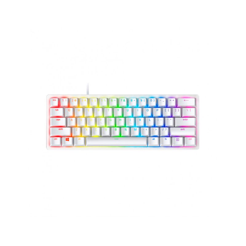RAZER - Teclado Gamer Razer Huntsman Mini Blanco Purple Switch Ingles