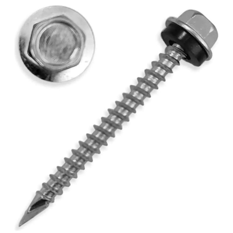 GENERICO - Tornillo Hex Autoperforante Punta Espada 10x2 1/2 100 Unds