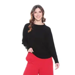 WADOS - SWEATER MANGA LARGA SOLIDO ESCOTE REDONDO