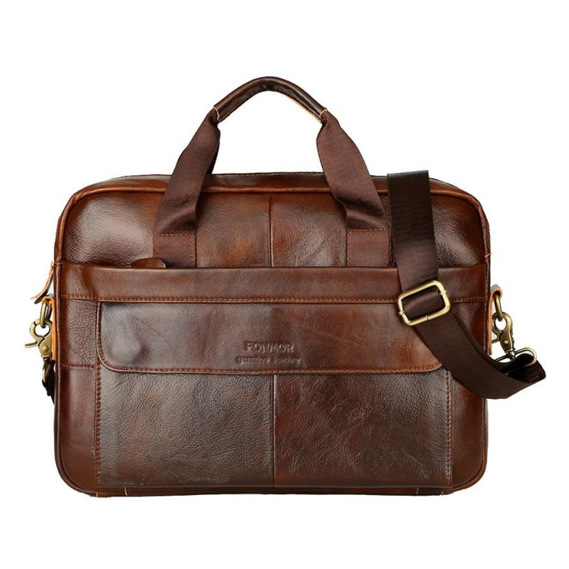 TIOZONEY - Maletín Portafolio Bolso PU Ecológico Notebook para Hombre