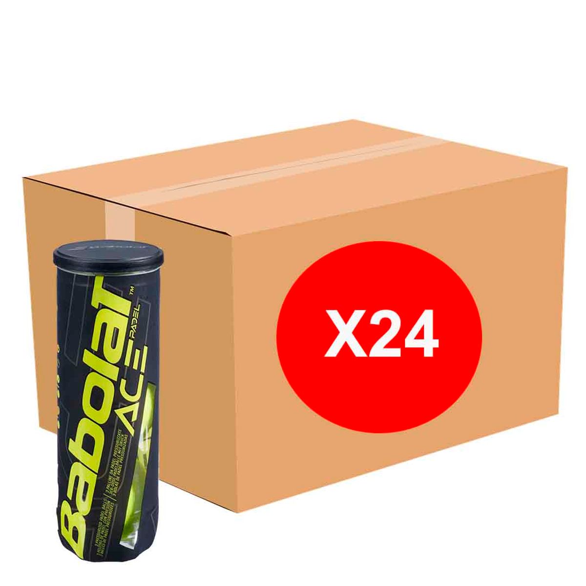 BABOLAT - Caja de Pelotas Padel Babolat Ace Padel X3 - 24 Tarros