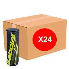 BABOLAT - Caja de Pelotas Padel Ace Padel X3 - 24 Tarros