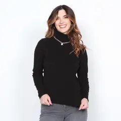 WADOS - POLERA MANGA LARGA SOLIDA CON CUELLO ALTO