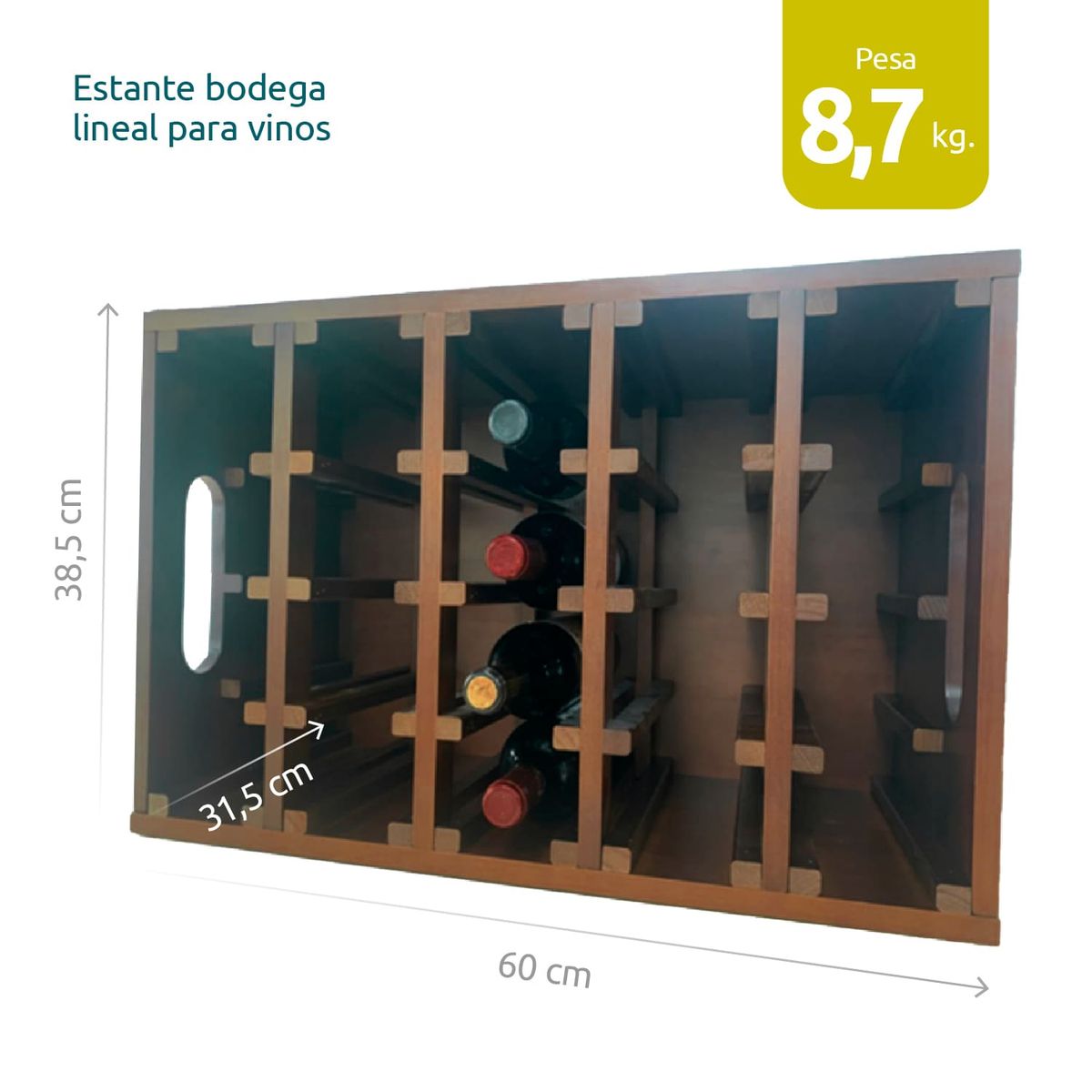 REBAJAS - Estante Grande Cava De Madera Soporte Para 20 Botellas Vino…