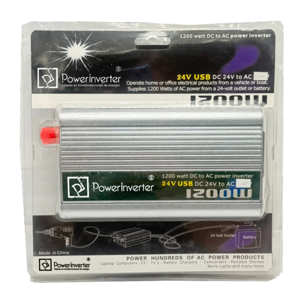 GENERICO - Inversor De Voltaje 12vdc110vac 1200w