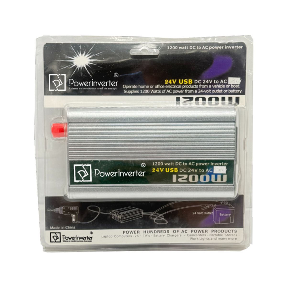 GENERICO - Inversor De Voltaje 12vdc110vac 1200w