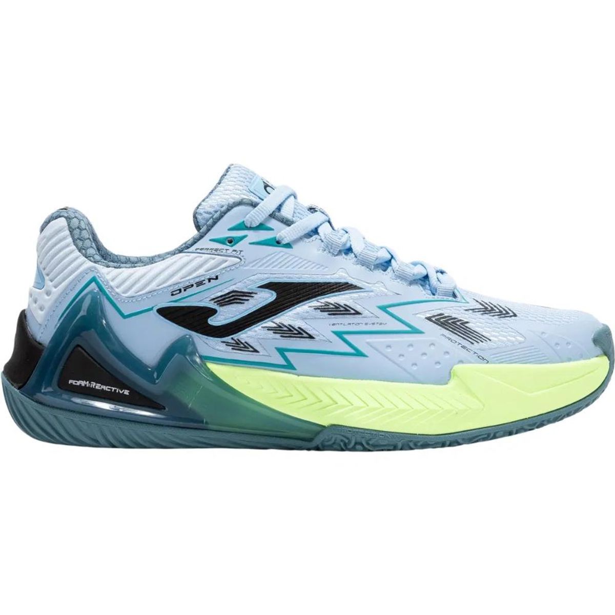 JOMA - Zapatilla Pádel Hombre Open Celeste Flúor Joma