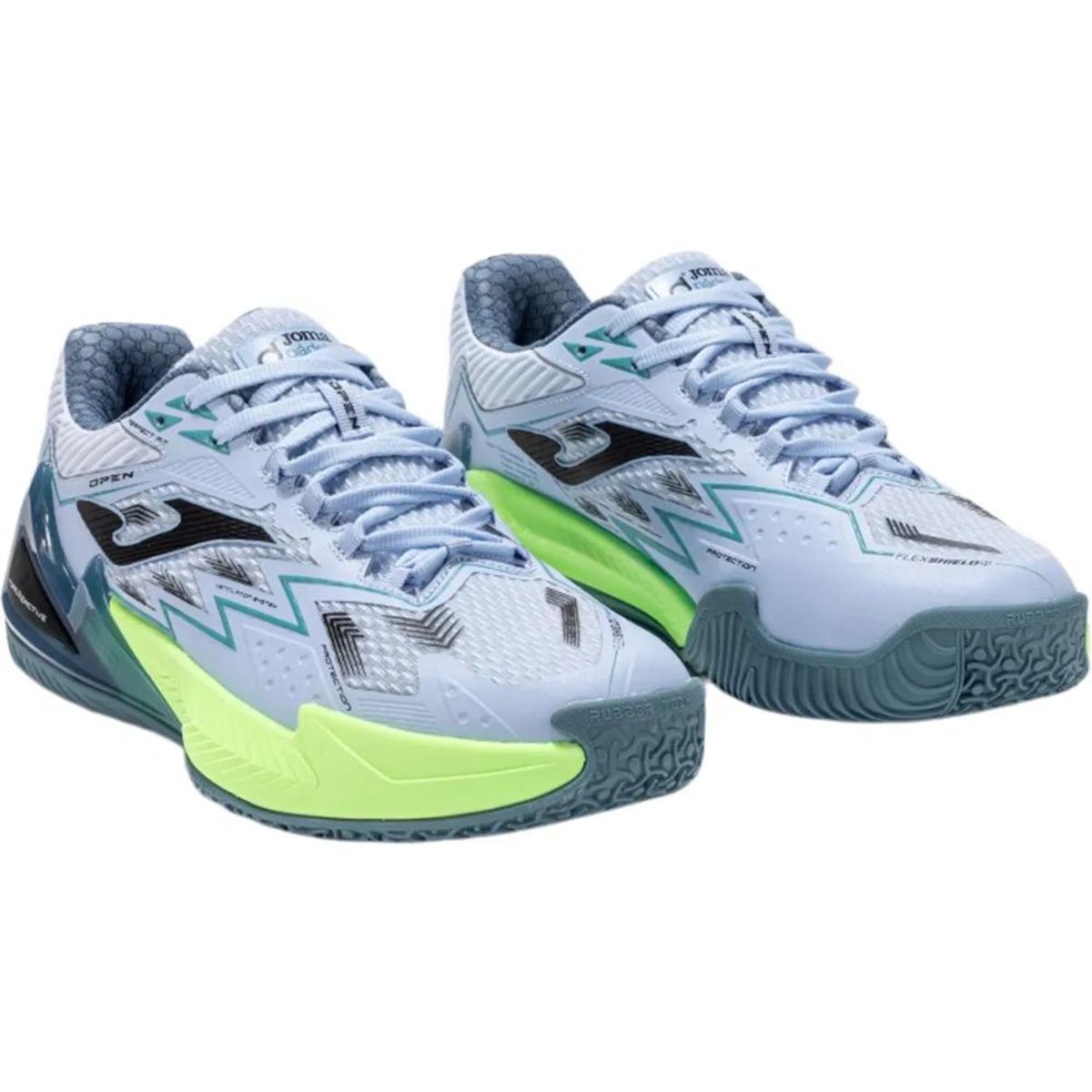 JOMA - Zapatilla Pádel Hombre Open Celeste Flúor Joma