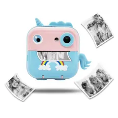 GENERICO - Mini impresora blanco y negr Conexión SD card unicornio cámara wym