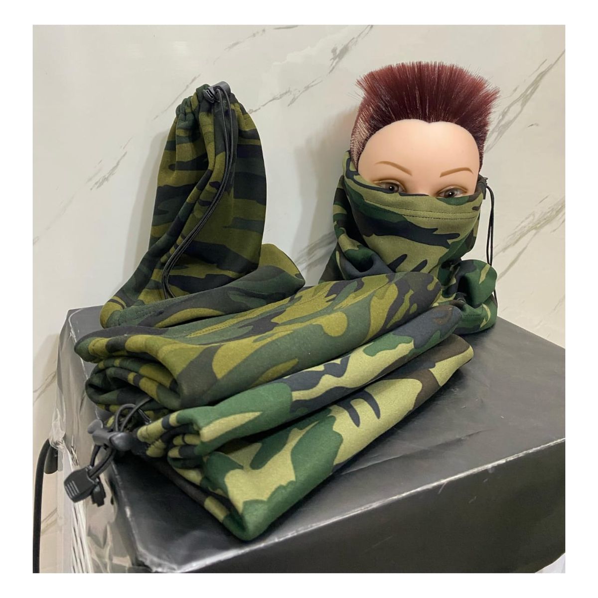 EKOL TACTICA MILITAR - Pack 12 Cuello Polar Camuflaje Invierno Bandana Polar Unisex