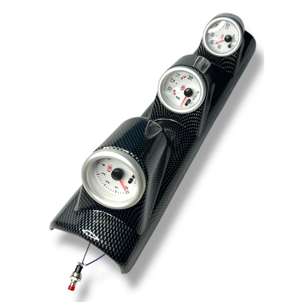 GENERICO - Tacómetro Medidor De Autos 3 En 1 Para Pilar A