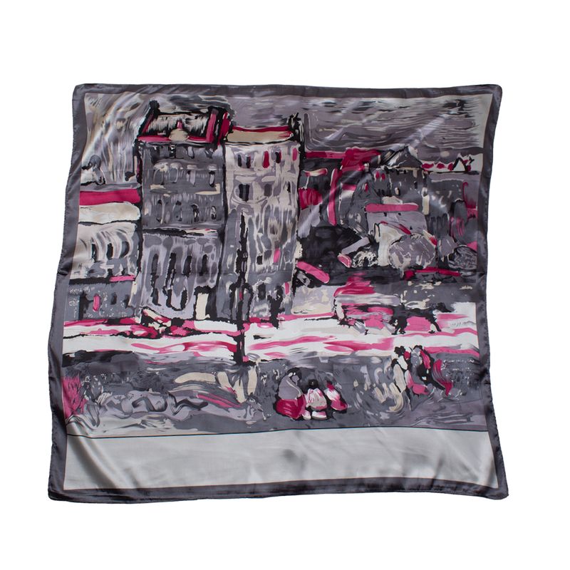 BIJOUTERIA LB20 SPA - Pañuelo 90X90 cm Tipo Seda diseño 18 - Multicolor.