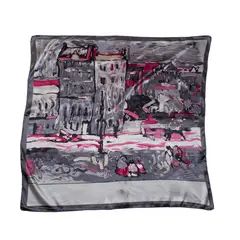 BIJOUTERIA LB20 SPA - Pañuelo 90X90 cm Tipo Seda diseño 18 - Multicolor.