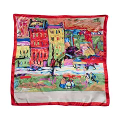 BIJOUTERIA LB20 SPA - Pañuelo 90X90 cm Tipo Seda diseño 17 - Multicolor