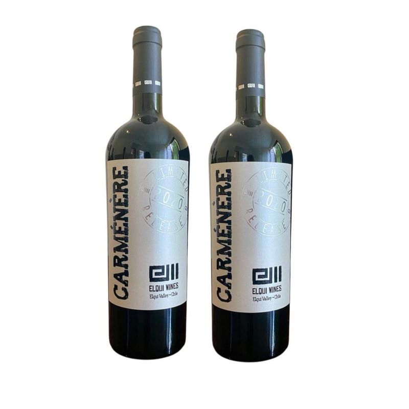 GENERICO - 2 Vinos Carmenere Premium Elqui Wines 2020  750 ml