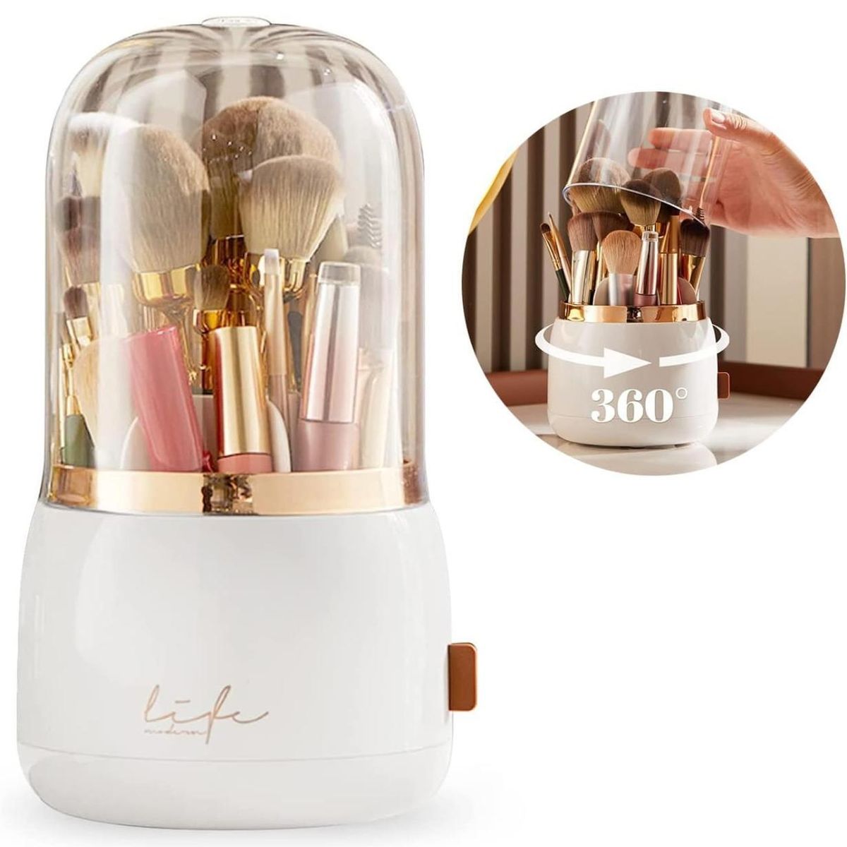 GENERICO - Cosmetiquero Giratorio Organizador Maquillaje