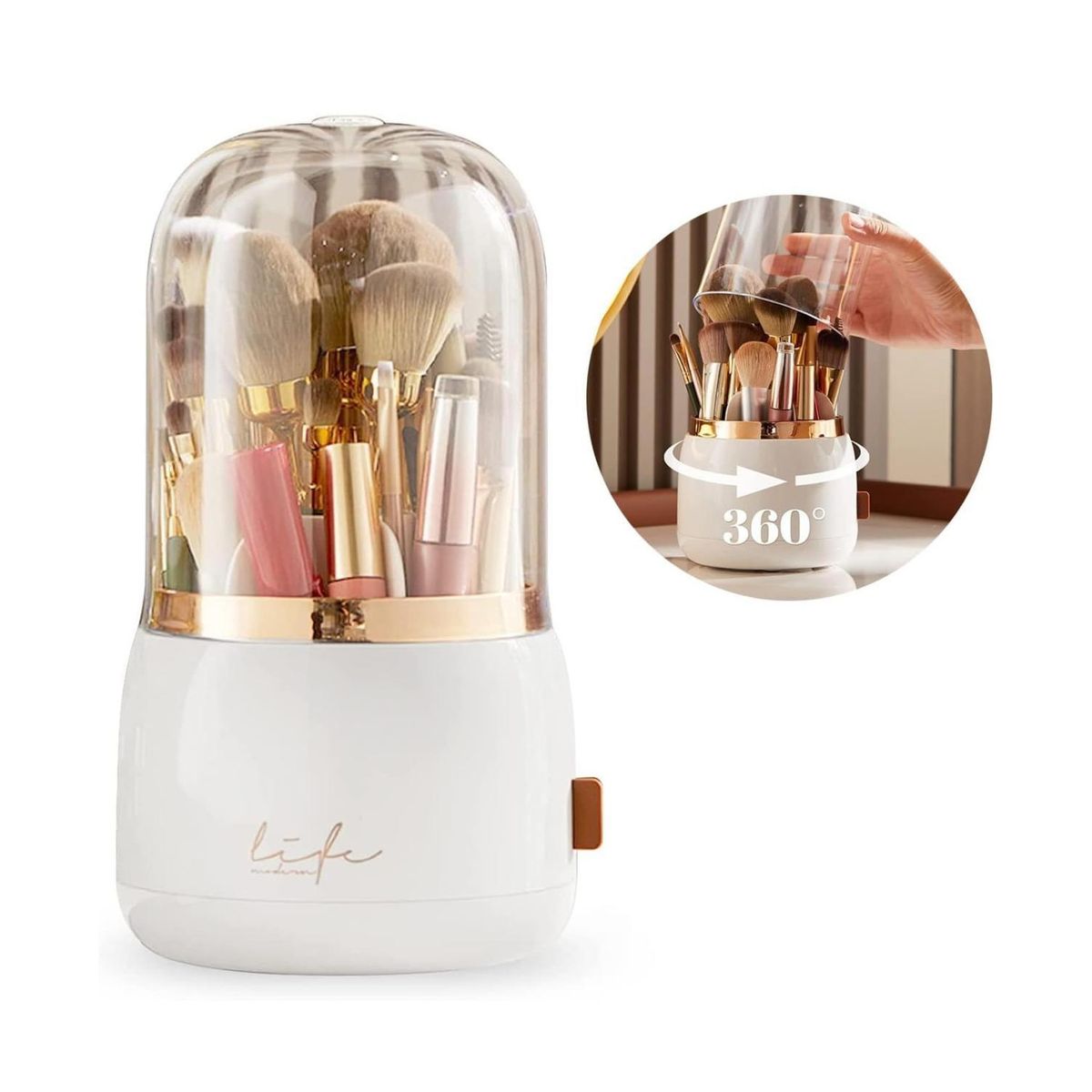 GENERICO - Cosmetiquero Giratorio Organizador Maquillaje