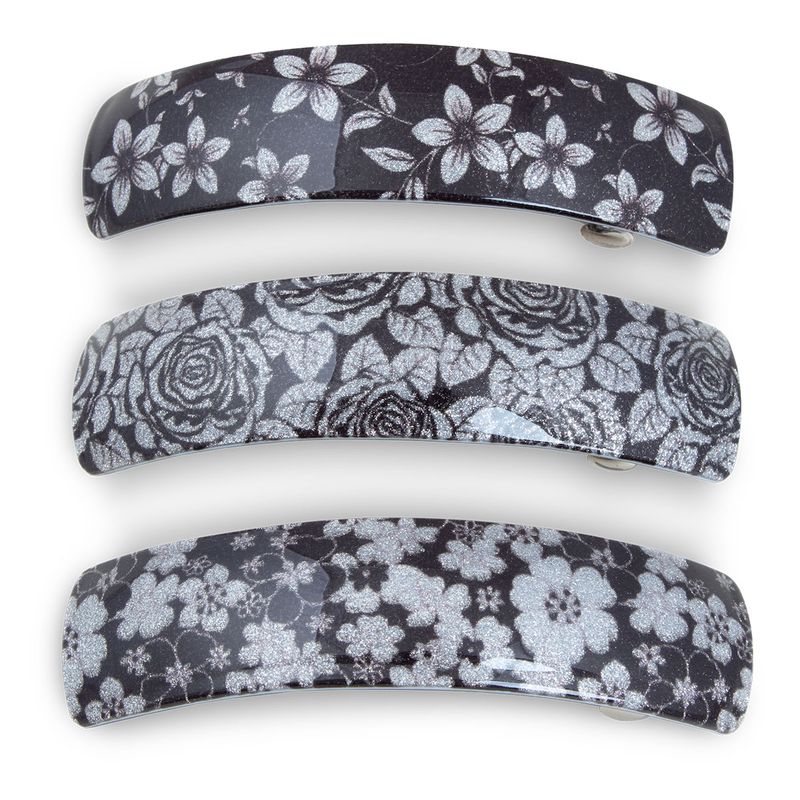 BIJOUTERIA LB20 SPA - Set De 3 Trabas Para El Pelo Promo A14 - Negro