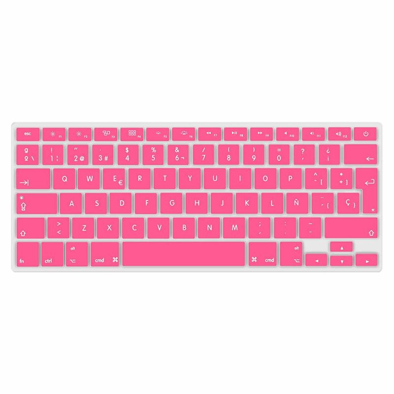 GENERICO - CUBIERTA PROTECTORA DE TECLADO COMPATIBLE CON MACBOOK 13 Y 15 Rosado