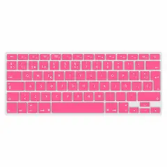 GENERICO - CUBIERTA PROTECTORA DE TECLADO COMPATIBLE CON MACBOOK 13 Y 15 Rosado