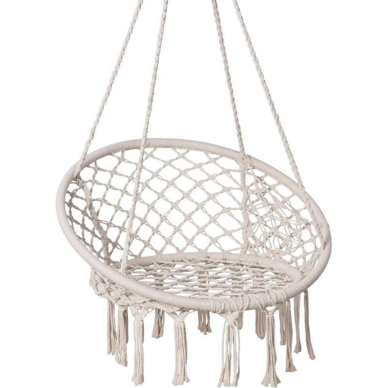 MOVI - Silla Hamaca Colgante Estilo Bohemio para Interior o Exterior