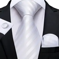 SN SONEC - Set Corbata Hombre Seda con Pañuelo Colleras Modelos Un Tono En Caja