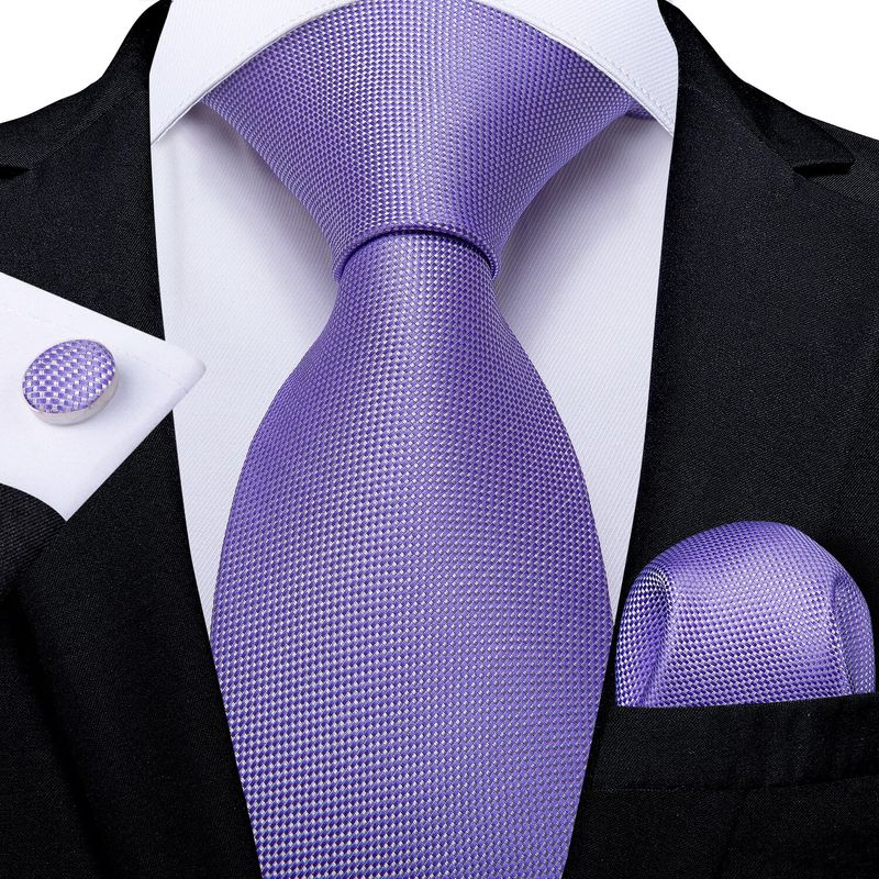 SN SONEC - Set Corbata Hombre Seda con Pañuelo Colleras Modelos Un Tono En Caja
