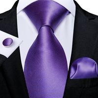 Set Corbata Hombre Seda con Pañuelo Colleras Modelos Un Tono En Caja
