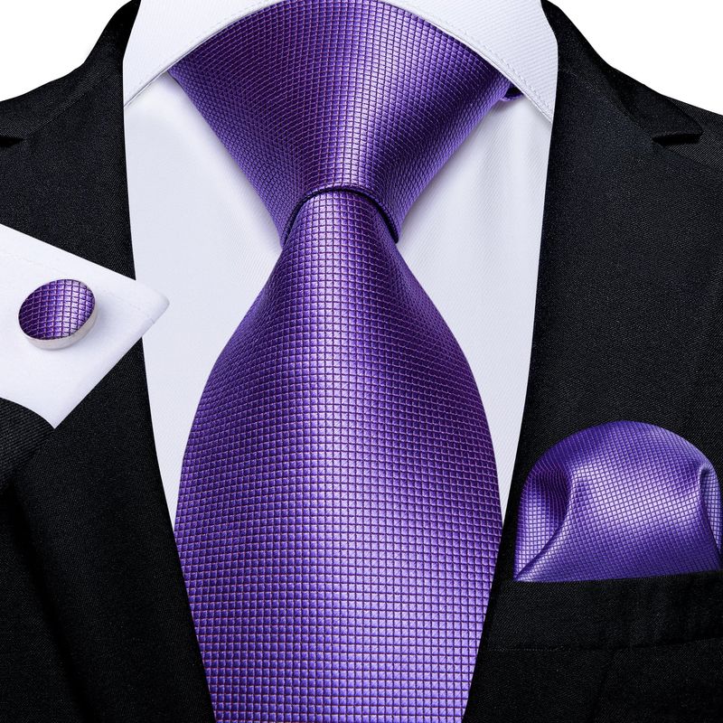 SN SONEC - Set Corbata Hombre Seda con Pañuelo Colleras Modelos Un Tono En Caja